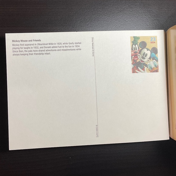 🐊4/$15 Vintage 2003 The Art of Disney Friendship Stamped Postal Card Set - Picture 7 of 8